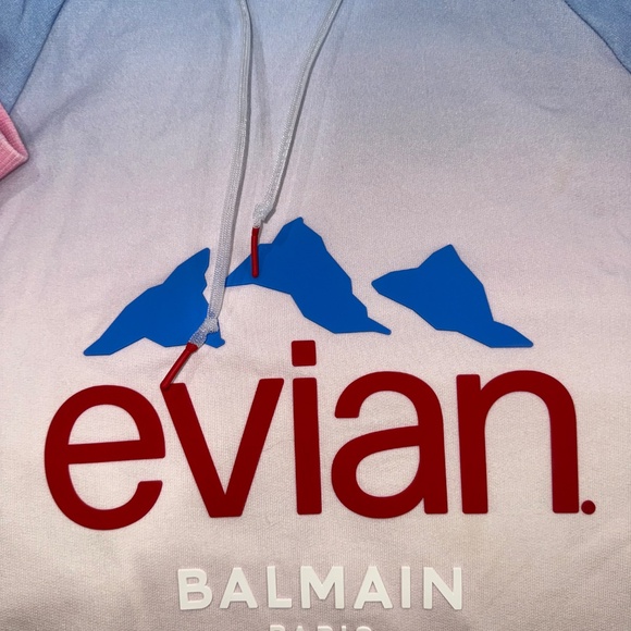 Balmain x Evian gradient-effect hoodie - Picture 4 of 8
